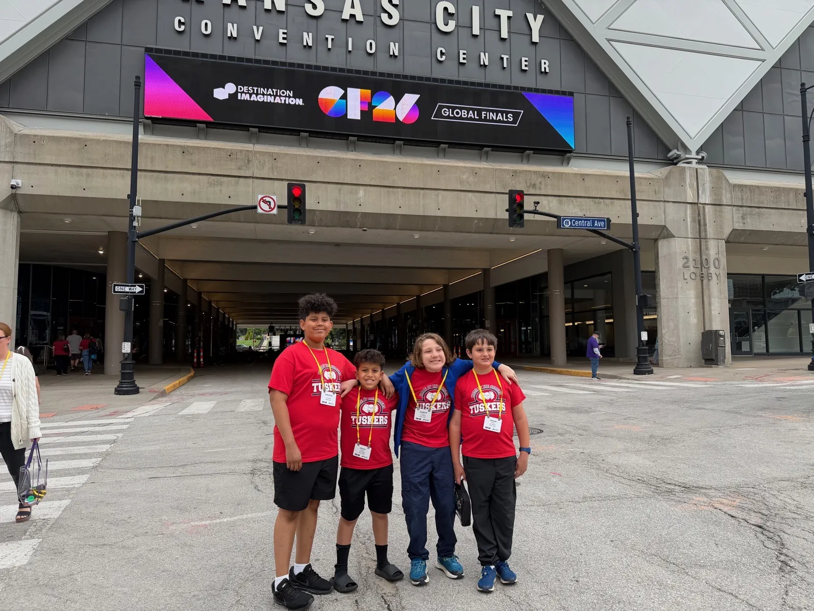 Fig. 1 — The Brilliant Bros outside the Kansas City Convention Center on Global Finals day