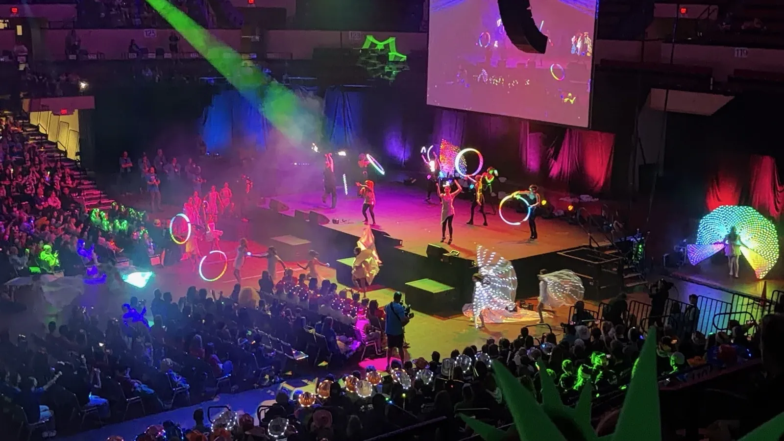 Fig. 12 — Opening ceremony, glow performance