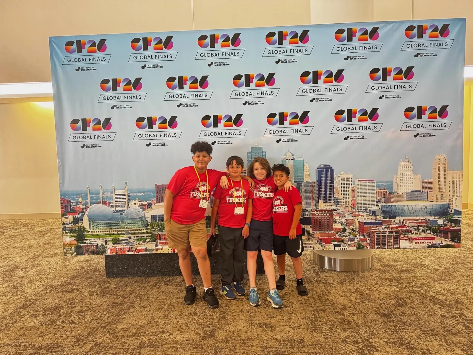 Fig. 14 — The team posing on the CF26 Global Finals backdrop