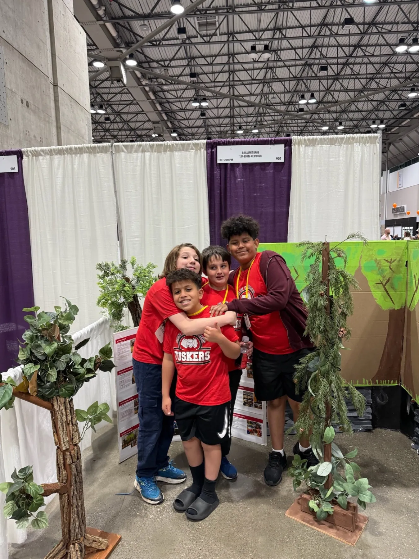 Fig. 18 — Team and coach moment after the closing ceremony